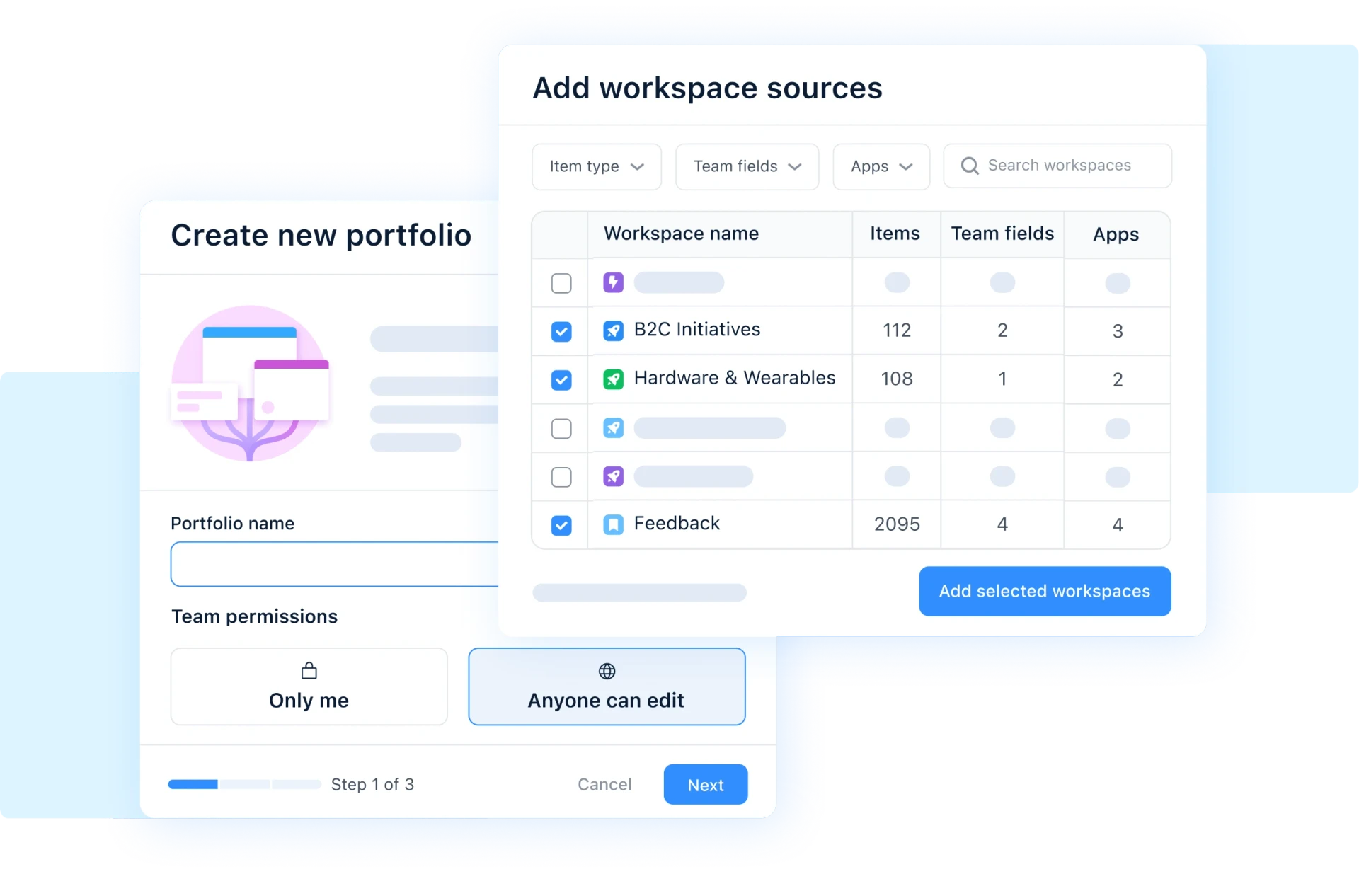 Set up a Portfolio in seconds