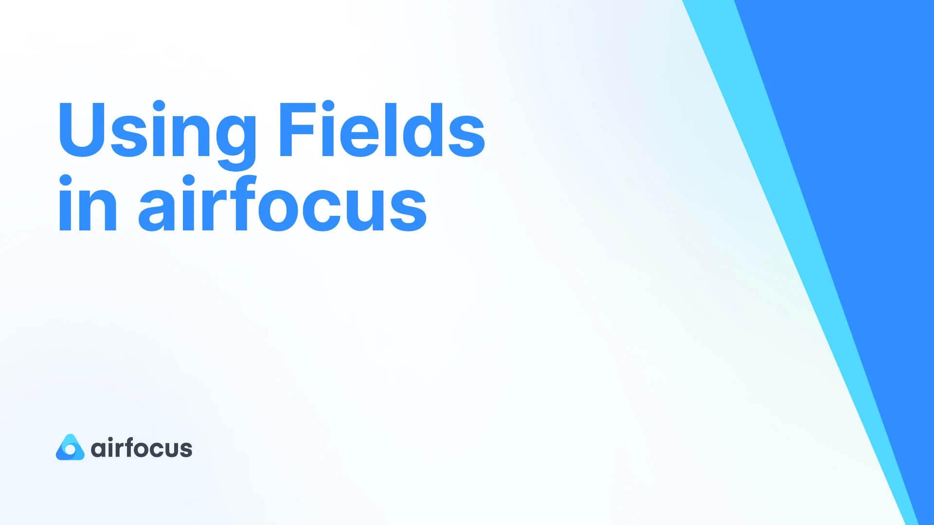 Using Fields in airfocus