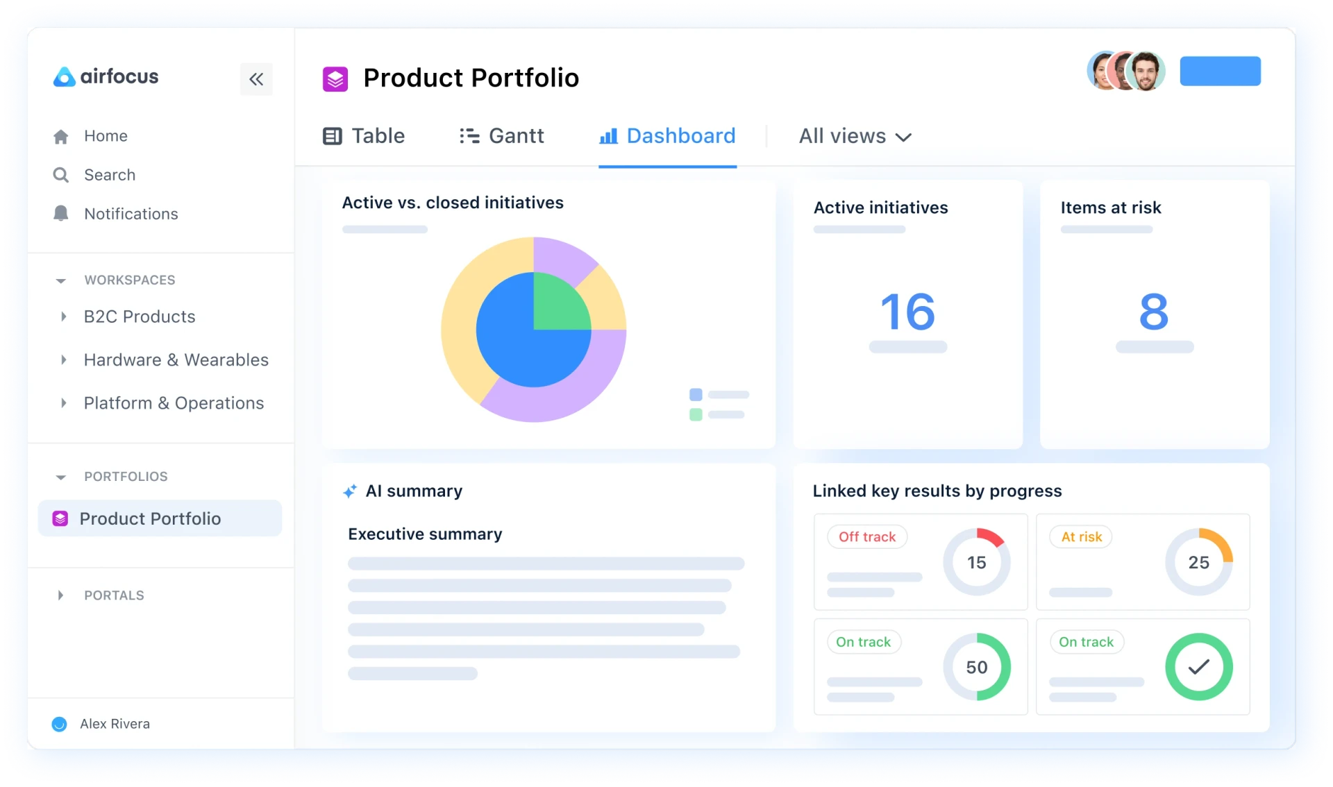 Act on real-time portfolio data with Dashboard views
