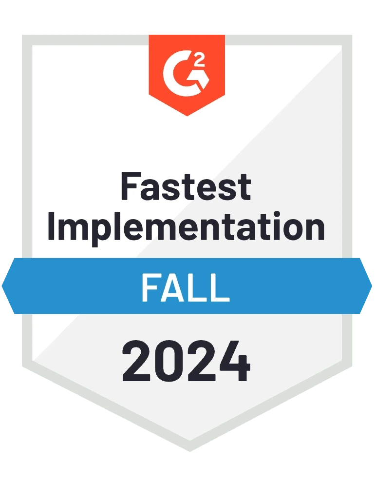 g2 badge fastest implementation fall 2024